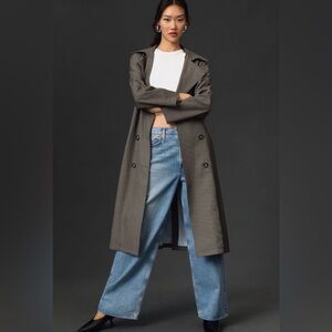 Anthropologie Avec Les Filles Pin Stripe Trench Coat